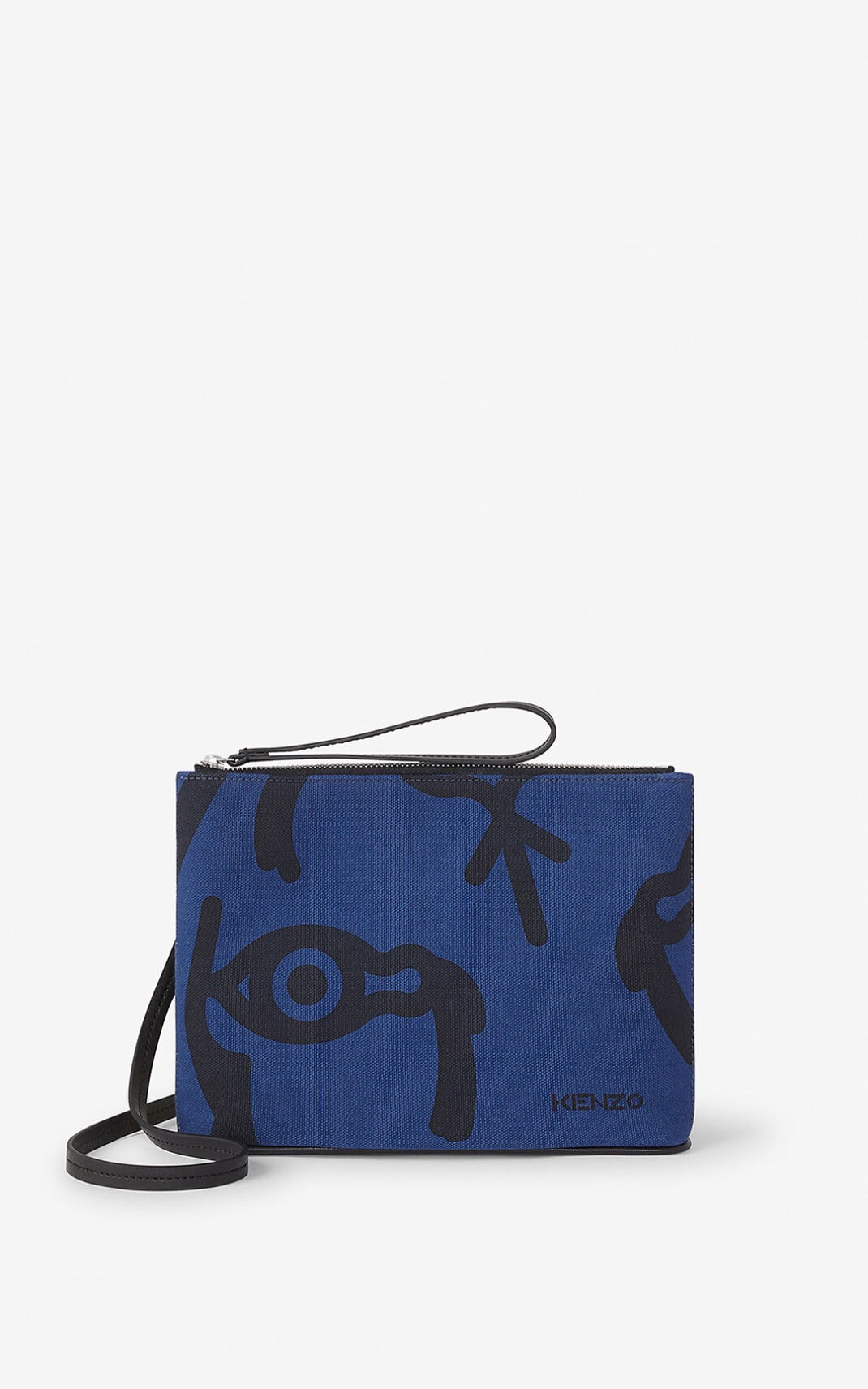 Kenzo Arc canvas and shoulder strap Ženska Torbica Modra SI-3672166